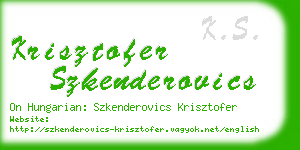 krisztofer szkenderovics business card